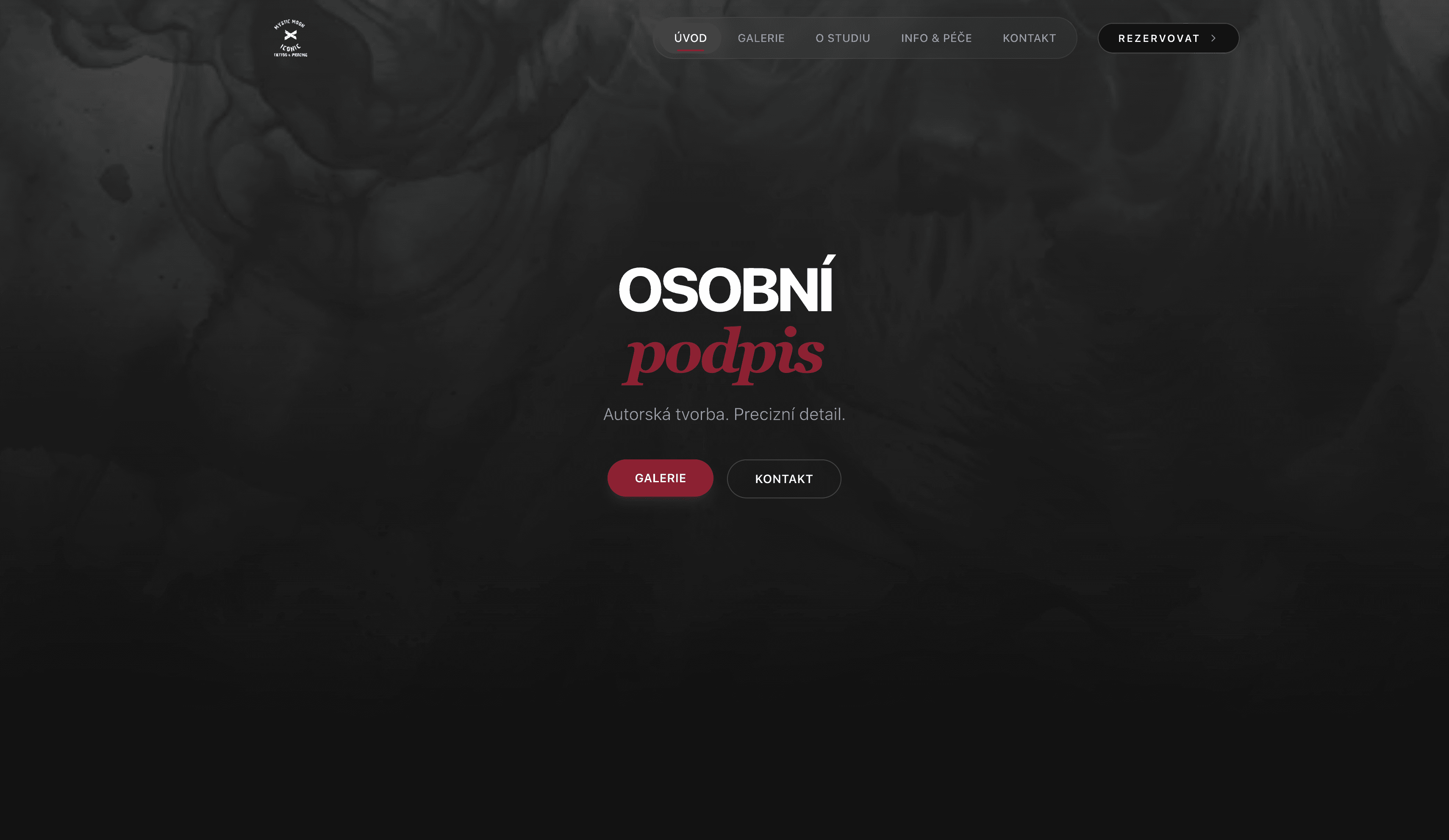 Vizionářský web pro tetovací art-ateliér